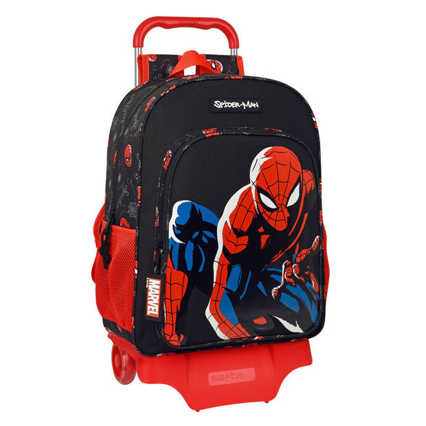 Schoolrugzak met Wielen Spider-Man Hero Zwart 33 x 42 x 14 cm