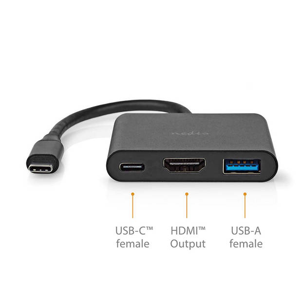 Nedis USB Multi-Port Adapter - CCGB64770BK01