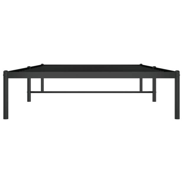 vidaXL Bedframe metaal zwart 107x203 cm