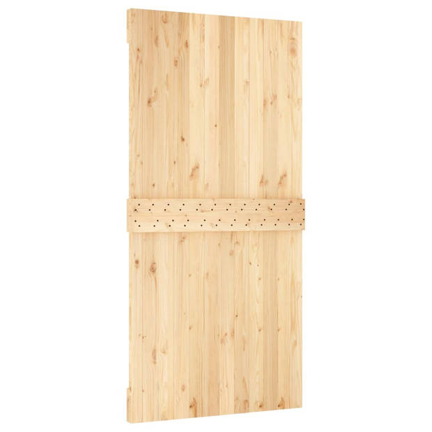 The Living Store Schuifdeur Massief Grenenhout - 100 x 3.6 x 210 cm - Ruimtebesparend