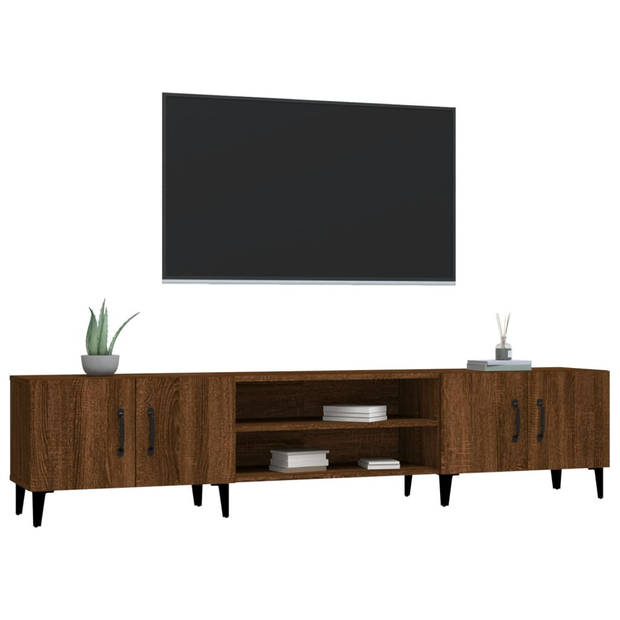 The Living Store Tv-kast - trendy - Meubilair - 180x31.5x40 cm - Bruineiken