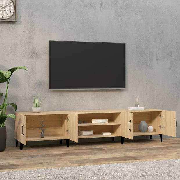 The Living Store TV-meubel Sonoma Eiken - 180 x 31.5 x 40 cm - Praktisch en Stijlvol