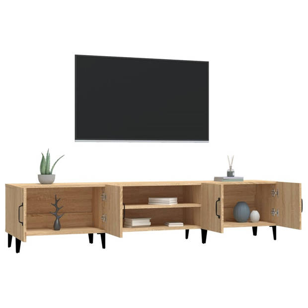 The Living Store TV-meubel Sonoma Eiken - 180 x 31.5 x 40 cm - Praktisch en Stijlvol