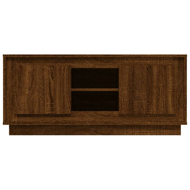 vidaXL Tv-meubel 102x35x45 cm bewerkt hout bruin eikenkleur