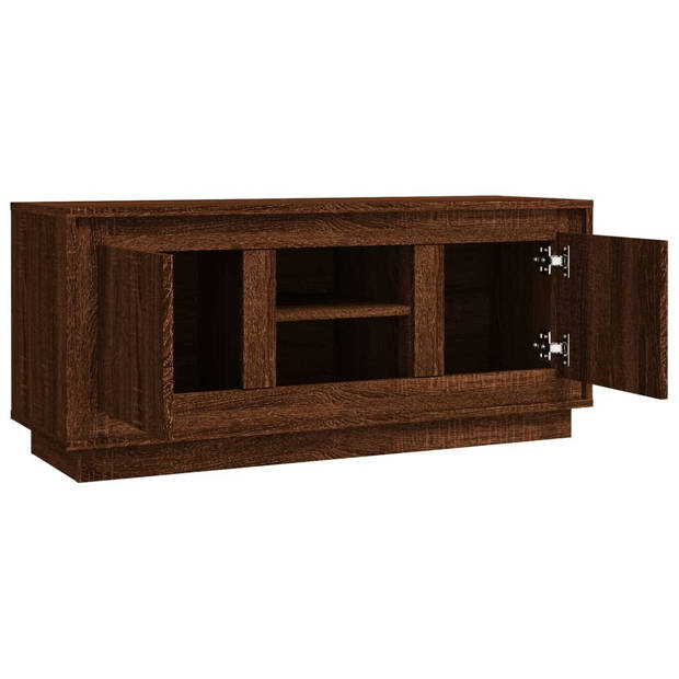 vidaXL Tv-meubel 102x35x45 cm bewerkt hout bruin eikenkleur