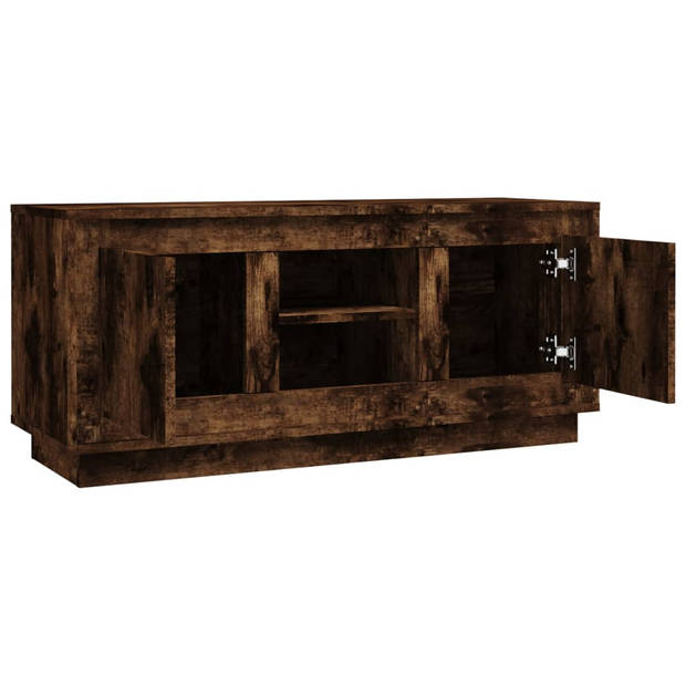 vidaXL Tv-meubel 102x35x45 cm bewerkt hout gerookt eikenkleurig