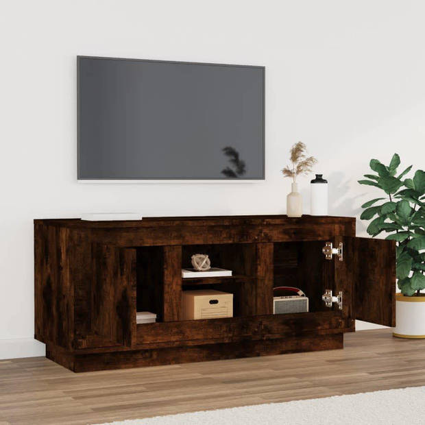 vidaXL Tv-meubel 102x35x45 cm bewerkt hout gerookt eikenkleurig