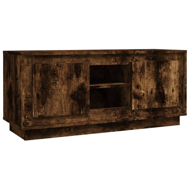 vidaXL Tv-meubel 102x35x45 cm bewerkt hout gerookt eikenkleurig