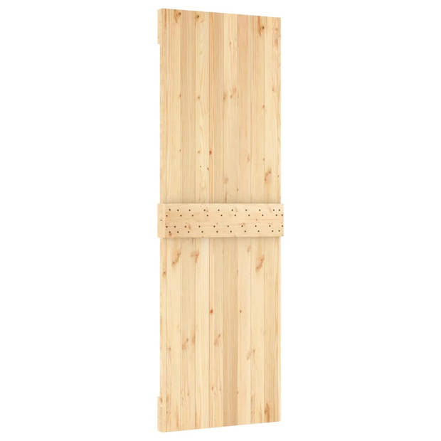 The Living Store Schuifdeur Massief Grenenhout - 70x3.6x210 cm - Ruimtebesparend