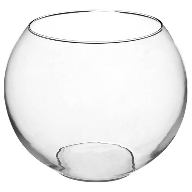 Atmosphera bloemenvaas Ronde Bol model - transparant - glas - H20 x D25 cm - Vazen