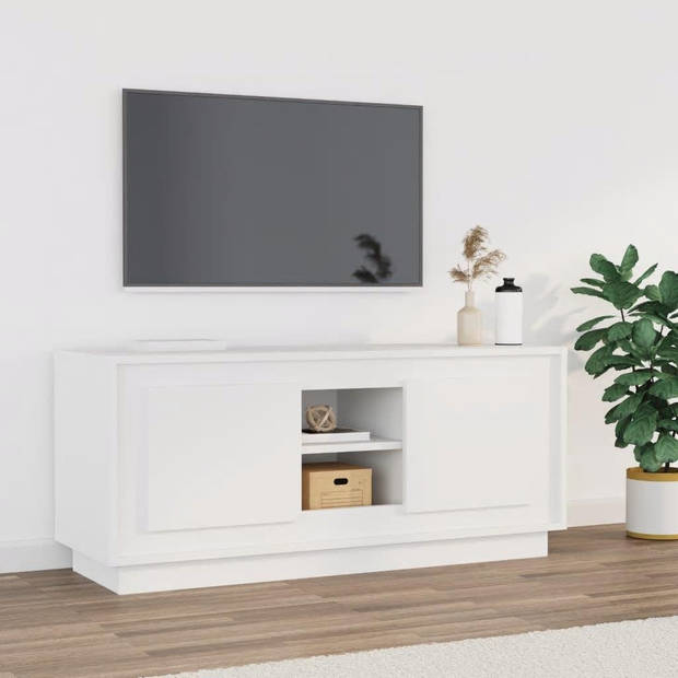 The Living Store TV-meubel - Trendy - Praktisch - Opbergruimte- 4 vakken - Stevig blad - Praktische deuren -