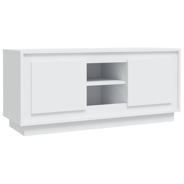 vidaXL Tv-meubel 102x35x45 cm bewerkt hout wit