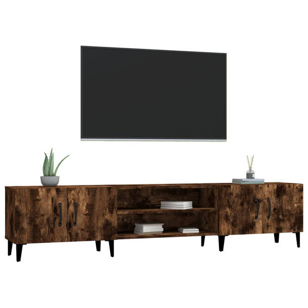 vidaXL Tv-meubel 180x31,5x40 cm bewerkt hout gerookt eikenkleurig