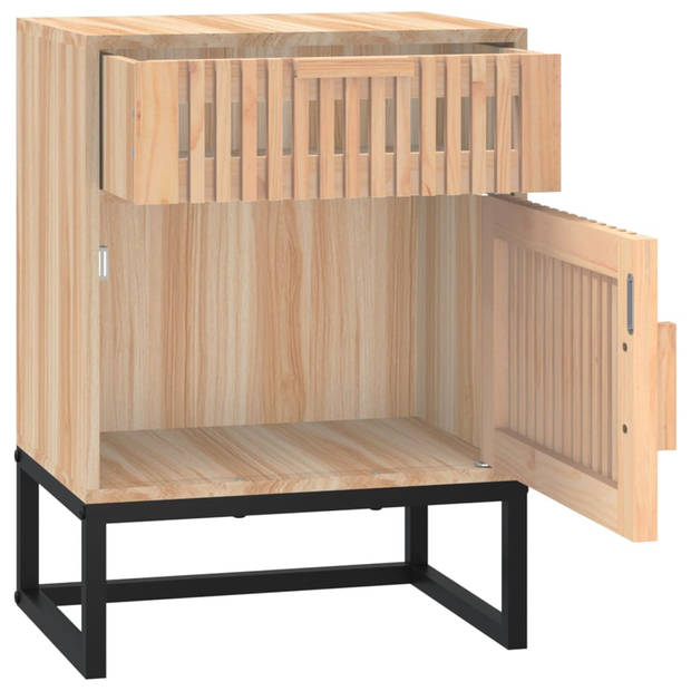 vidaXL Nachtkastje 40x30x55,5 cm bewerkt hout en ijzer