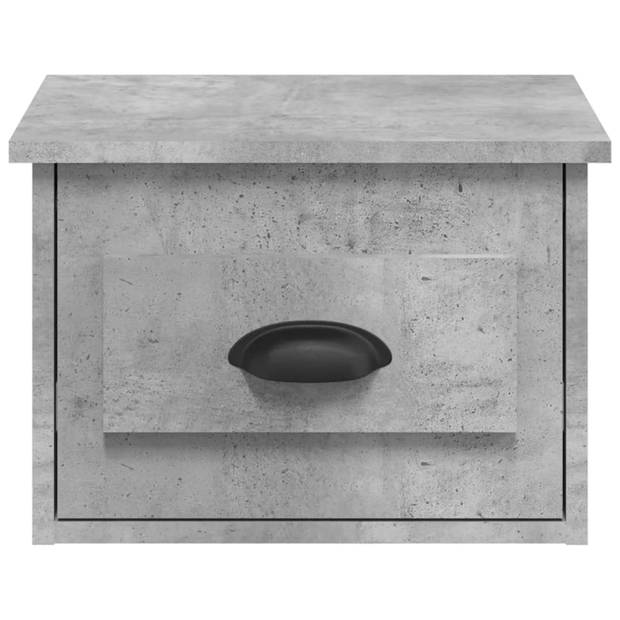 vidaXL Nachtkastje wandgemonteerd 41,5x36x28 cm betongrijs