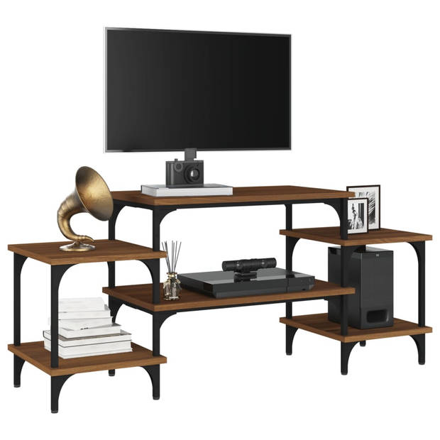 vidaXL Tv-meubel 117x35x52 cm bewerkt hout bruin eikenkleur
