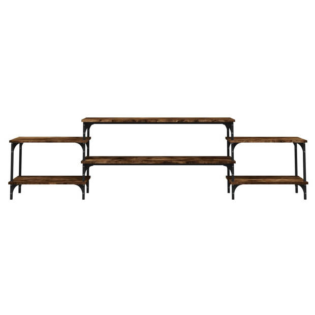 vidaXL Tv-meubel 197x35x52 cm bewerkt hout gerookt eikenkleurig