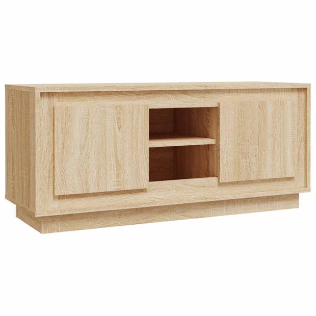 vidaXL Tv-meubel 102x35x45 cm bewerkt hout sonoma eikenkleurig