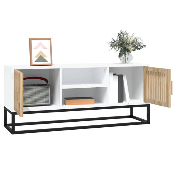 The Living Store Tv-meubel - Trendy en praktisch - 105 x 30 x 45 cm - Wit