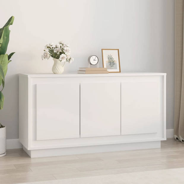 The Living Store Dressoir - Meubelen - 102 x 35 x 55 cm - Hoogglans Wit