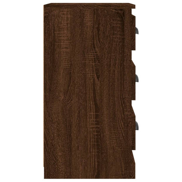 vidaXL Dressoir 36x35,5x67,5 cm bewerkt hout bruin eikenkleur