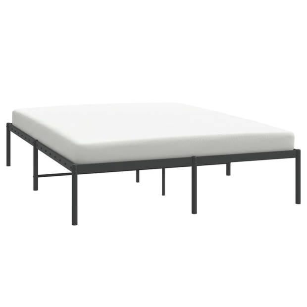 vidaXL Bedframe metaal zwart 150x200 cm