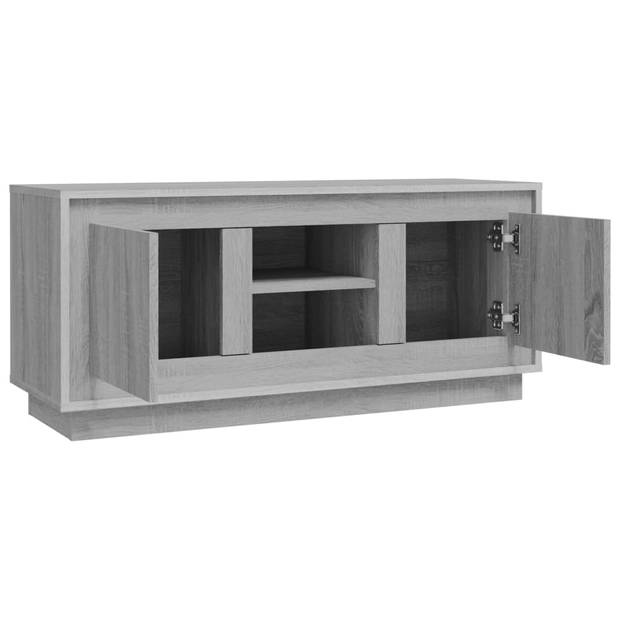 vidaXL Tv-meubel 102x35x45 cm bewerkt hout grijs sonoma eikenkleurig