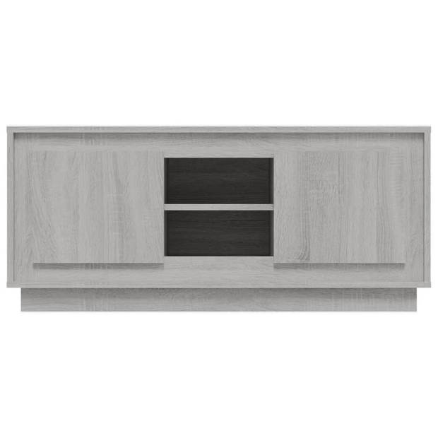 vidaXL Tv-meubel 102x35x45 cm bewerkt hout grijs sonoma eikenkleurig