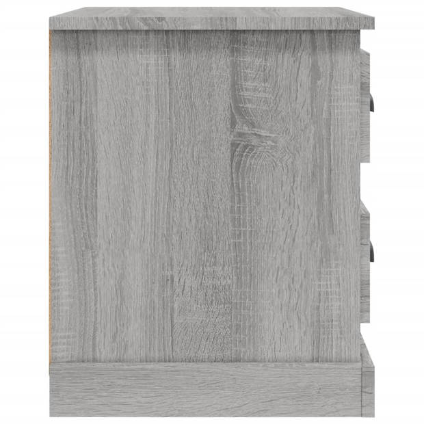 vidaXL Nachtkastjes 2 st 39x39x47,5 cm bewerkt hout grijs sonoma eiken