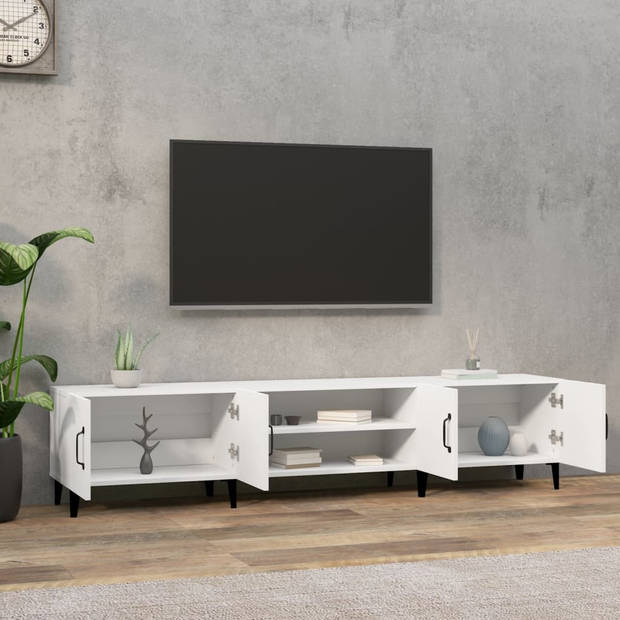 vidaXL Tv-meubel 180x31,5x40 cm bewerkt hout wit