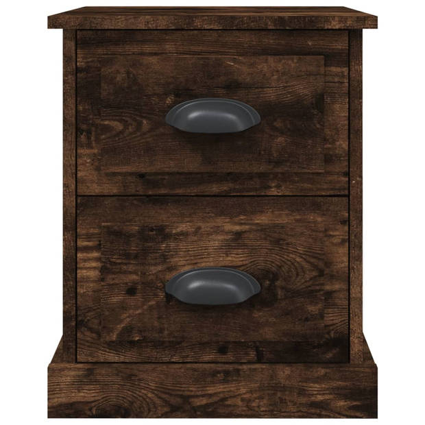 vidaXL Nachtkastjes 2 st 39x39x47,5 cm bewerkt hout gerookt eikenkleur