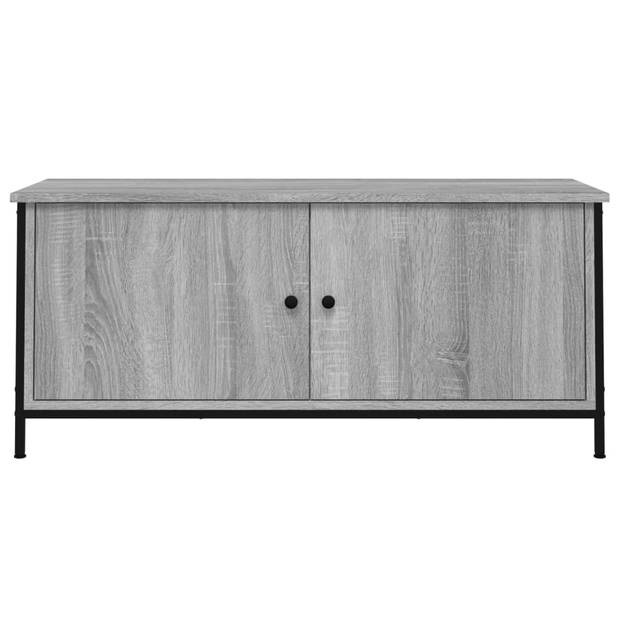 vidaXL Tv-meubel 102x35x45 cm bewerkt hout grijs sonoma eikenkleurig