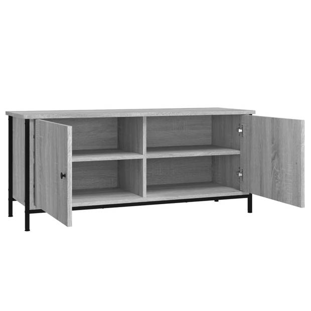 vidaXL Tv-meubel 102x35x45 cm bewerkt hout grijs sonoma eikenkleurig