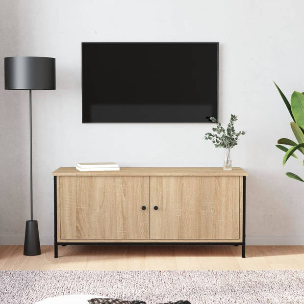 The Living Store Tv-meubel - Sonoma eiken - 102 x 35 x 45 cm - Duurzaam materiaal