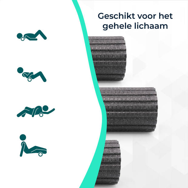 Massagerr® Vibrerende Foam Roller – 4 Trilniveaus – Massage Roller – Massage Apparaat