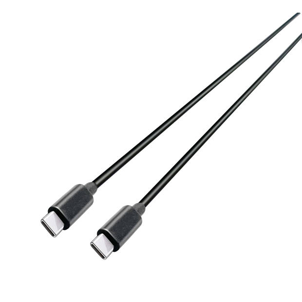 Grundig USB-C naar USB-C Kabel - Oplaadkabel 1 Meter - USB 3.2 Gen 2 - 10Gbps - Snel Laden - Zwart