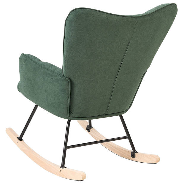 Beliani OULU - Schommelfauteuil-Groen-Polyester