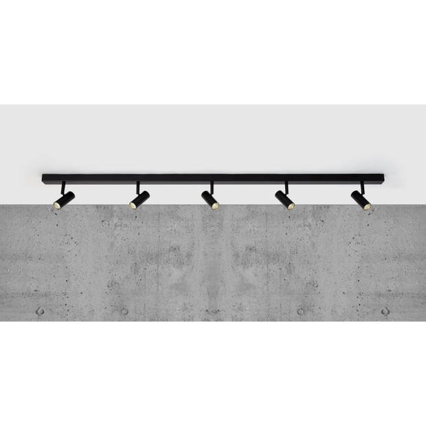 Nordlux Spot Omari 5 lichts balk L 118 cm zwart