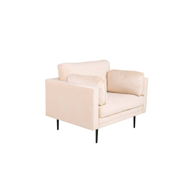 Boom II fauteuil velours lichtbeige.