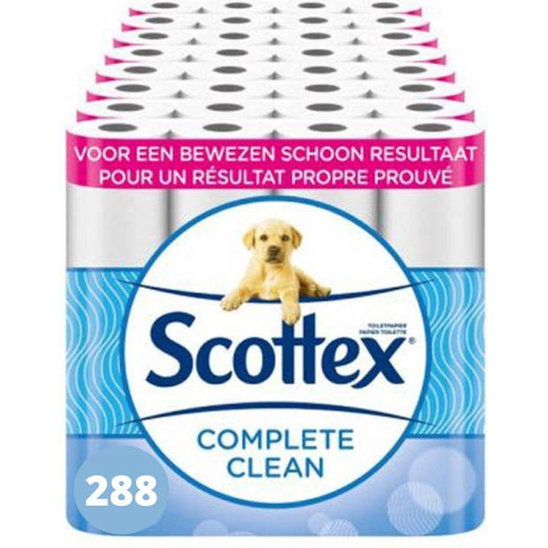Scottex Toiletpapier - Compleet Schoon - Voordeelverpakking 288 rollen