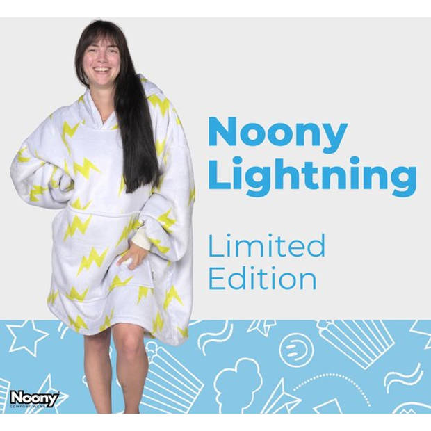 Noony Lightning oversized hoodie deken - plaids met mouwen - fleece deken met mouwen - one size fits all