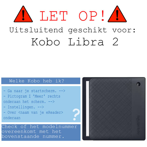 Basey Hoesje Geschikt voor Kobo Libra 2 Hoesje Bookcase Cover Hoes - Kobo Libra 2 Case Cover Hoes - Don't Touch Me