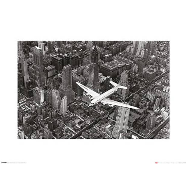 Kunstdruk Time Life DC4 Over Manhattan 60x80cm