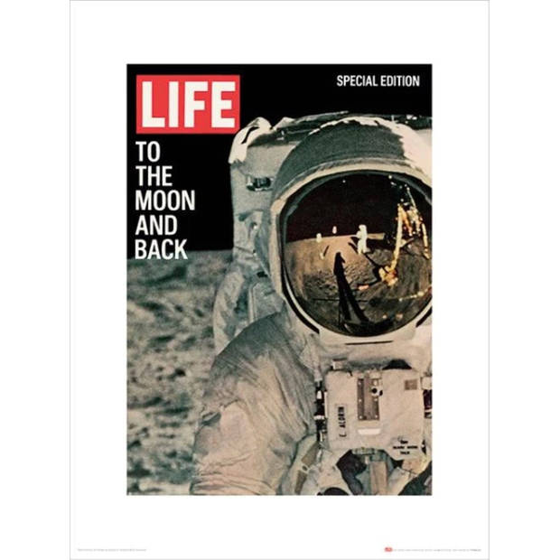 Kunstdruk Time Life Life Cover to the Moon and Back 30x40cm