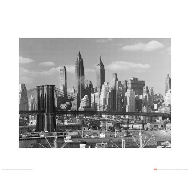 Kunstdruk Time Life Lower Manhattan Skyline 1948 40x50cm