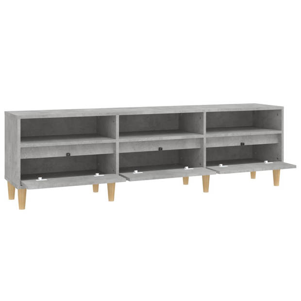 vidaXL Tv-meubel 150x30x44,5 cm bewerkt hout betongrijs