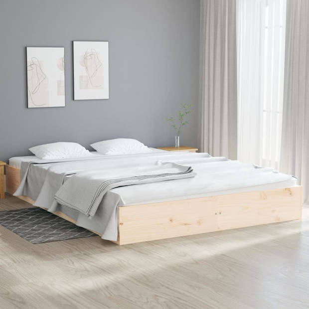 vidaXL Bedframe zonder matras massief hout 120x200 cm