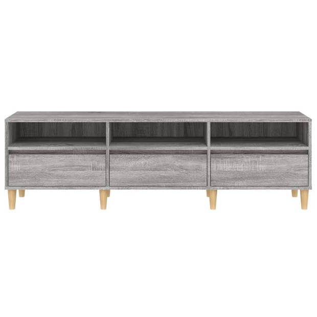 The Living Store Tv-kast Klassiek Grijs Sonoma Eiken - 150 x 30 x 44.5 cm - Duurzaam materiaal