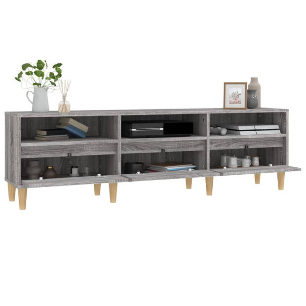 The Living Store Tv-kast Klassiek Grijs Sonoma Eiken - 150 x 30 x 44.5 cm - Duurzaam materiaal