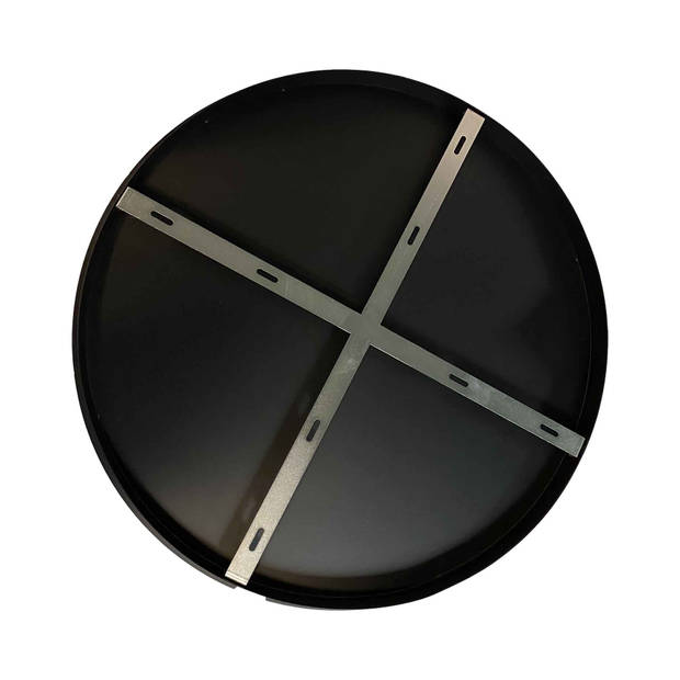 Ylumen Plafondplaat Ø 50 cm met 5 gaten zwart